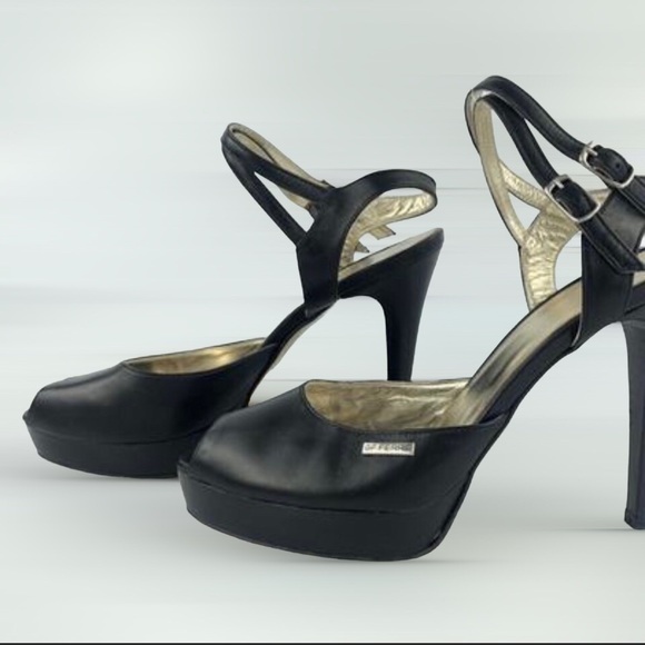 High Heel GF Ferre Peep Toe Platform Sandals Sz 8 - Picture 10 of 10